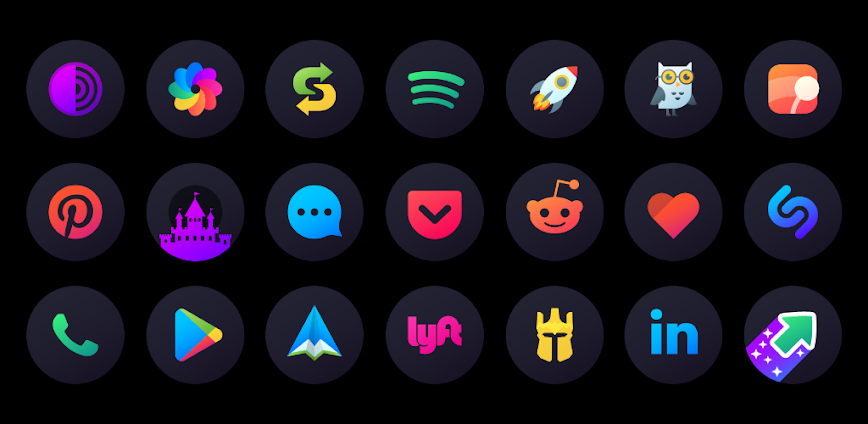 Hera Dark: Circle Icon Pack